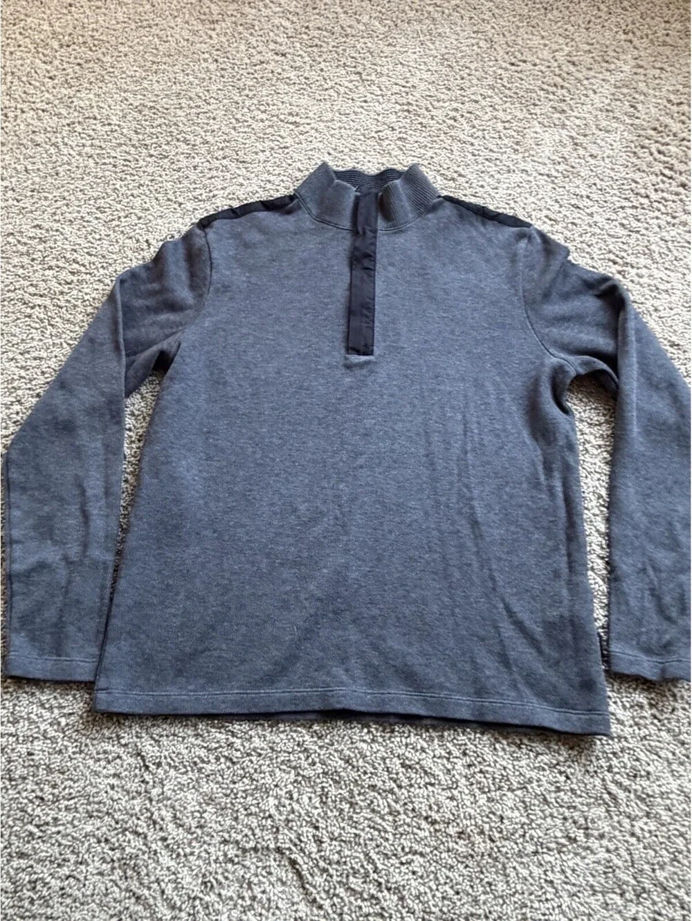 Men's Hugo Boss Sydney 55 Half Zip Pullover Long Sleeve Sweater Medium Dark Gray